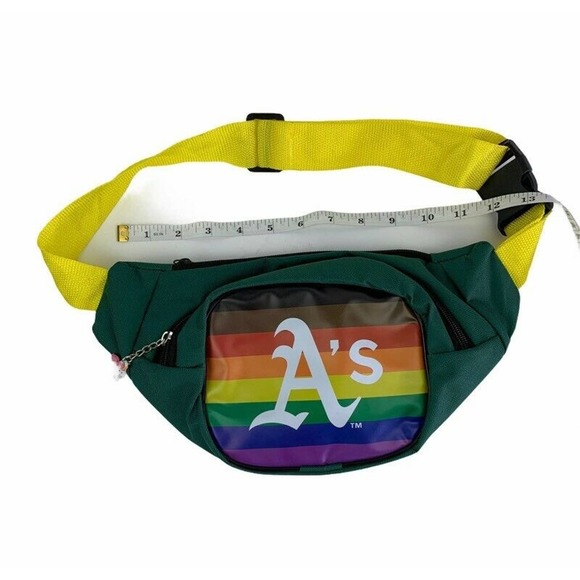Oakland A's Athletics Unisex Fanny Pack Green Rainbow Unicorn Pride Night 2019 - Picture 4 of 7